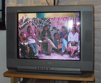 First broadcast from occupied Channel 9. Photo: D.R. 2006 Nancy Davies